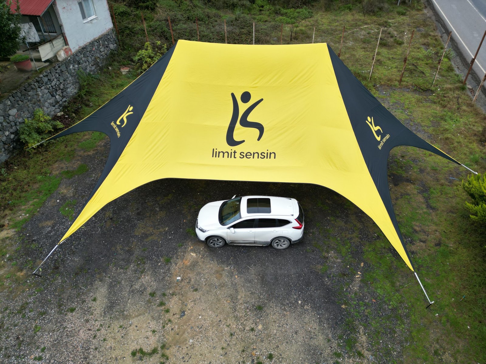 Tenda a Stella Stampata 14 mt. — Doppia Cupola