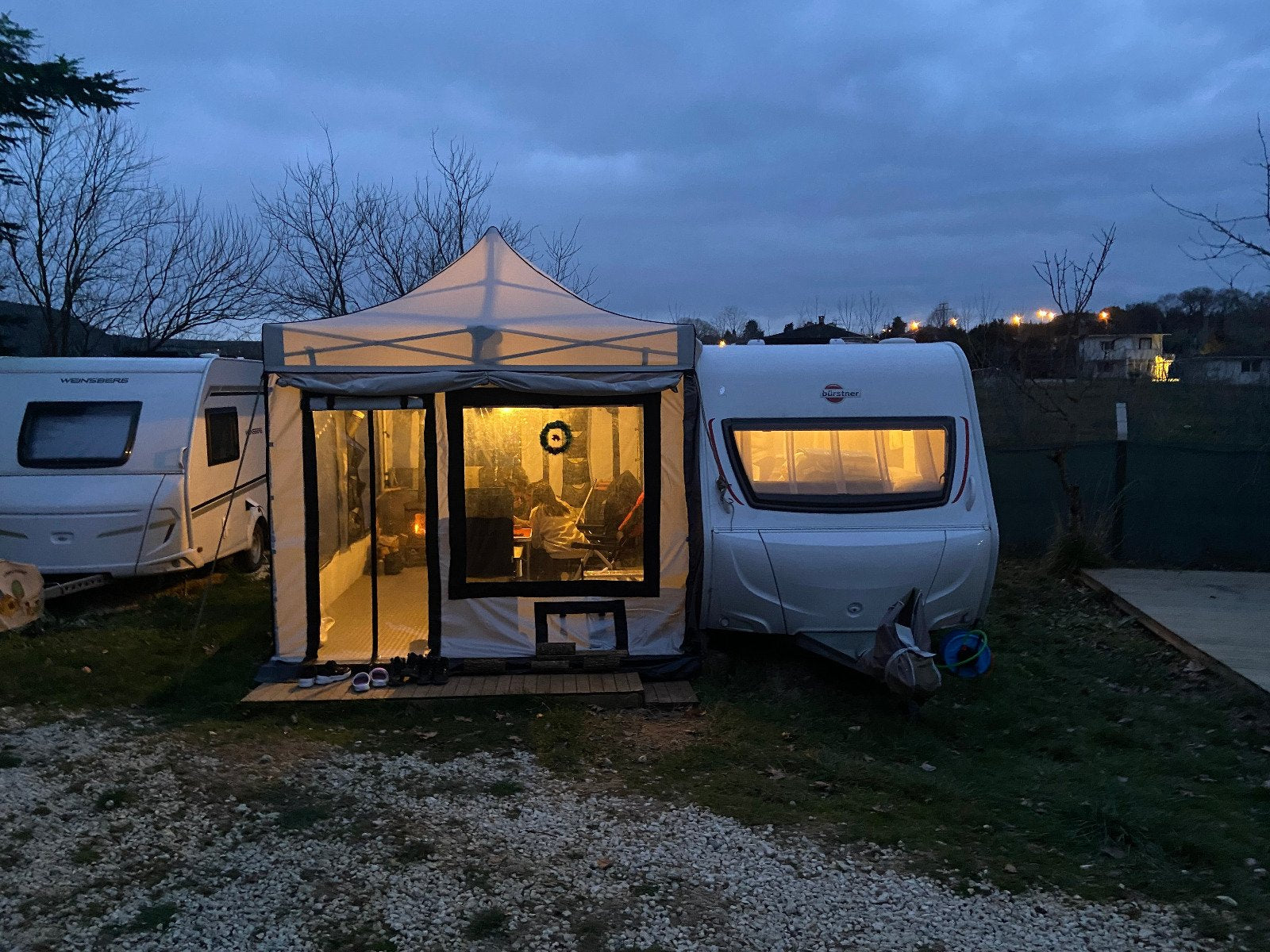 Tendone per Inverno 300×450 cm — vista laterale