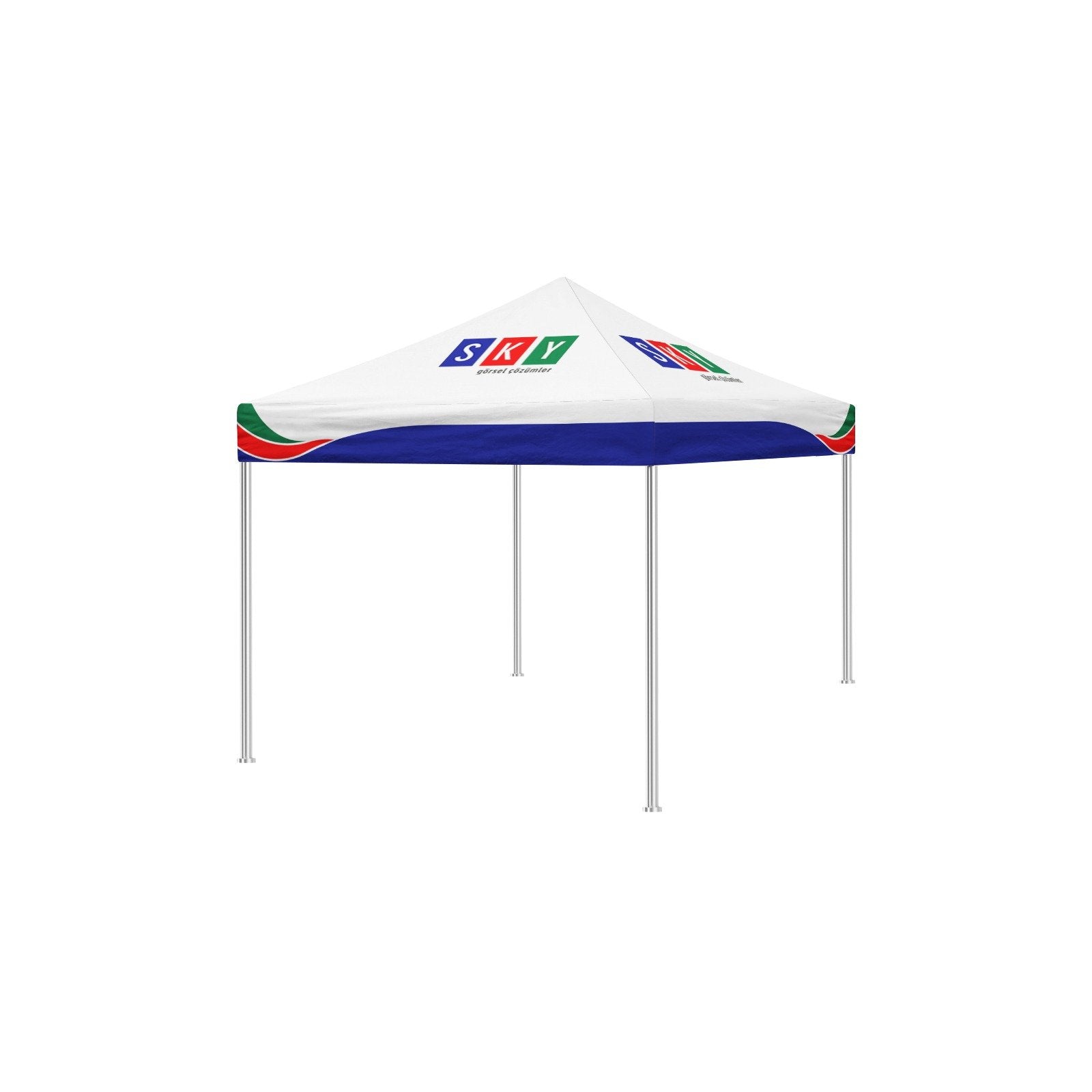 3x3 Gazebo Baskılı Tavan Model