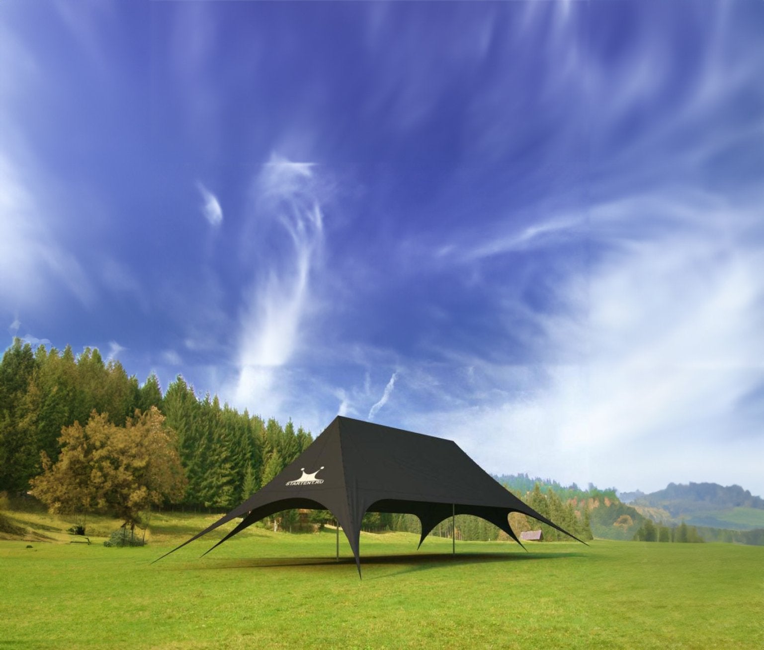 Tenda a Stella Stampata 21 mt. — Doppia Cupola